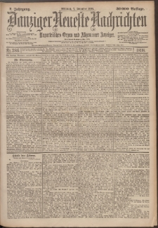 Danziger Neueste Nachrichten : unparteiisches Organ und allgemeiner Anzeiger 286/1898