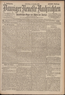 Danziger Neueste Nachrichten : unparteiisches Organ und allgemeiner Anzeiger 287/1898