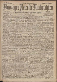 Danziger Neueste Nachrichten : unparteiisches Organ und allgemeiner Anzeiger 290/1898