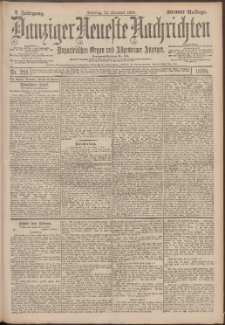 Danziger Neueste Nachrichten : unparteiisches Organ und allgemeiner Anzeiger291/1898Anzeiger