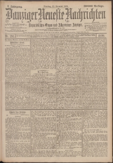 Danziger Neueste Nachrichten : unparteiisches Organ und allgemeiner Anzeiger 291/1898