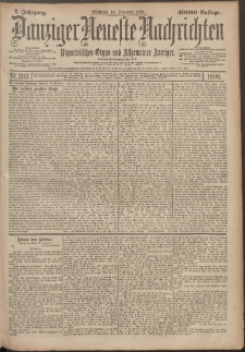 Danziger Neueste Nachrichten : unparteiisches Organ und allgemeiner Anzeiger 292/1898