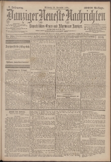 Danziger Neueste Nachrichten : unparteiisches Organ und allgemeiner Anzeiger 298/1898