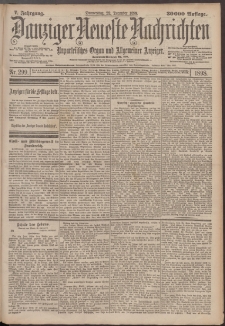 Danziger Neueste Nachrichten : unparteiisches Organ und allgemeiner Anzeiger 299/1898