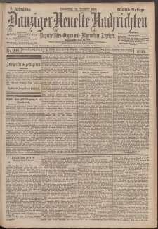 Danziger Neueste Nachrichten : unparteiisches Organ und allgemeiner Anzeiger 299/1898