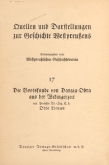 Die Bootsfunde von Danzig-Ohra aus der Wikingerzeit