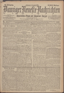 Danziger Neueste Nachrichten : unparteiisches Organ und allgemeiner Anzeiger 263/1899