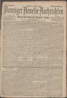 Danziger Neueste Nachrichten : unparteiisches Organ und allgemeiner Anzeiger 283/1899