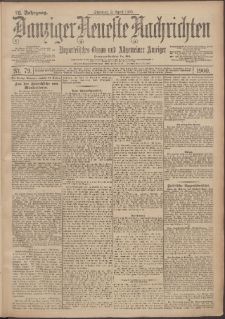 Danziger Neueste Nachrichten : unparteiisches Organ und allgemeiner Anzeiger