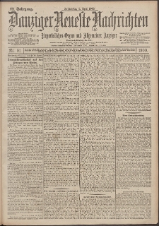 Danziger Neueste Nachrichten : unparteiisches Organ und allgemeiner Anzeiger 81/1900