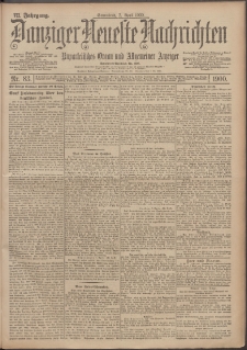 Danziger Neueste Nachrichten : unparteiisches Organ und allgemeiner Anzeiger 83/1900