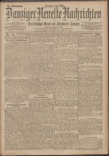 Danziger Neueste Nachrichten : unparteiisches Organ und allgemeiner Anzeiger 84/1900