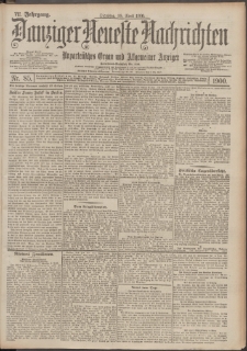 Danziger Neueste Nachrichten : unparteiisches Organ und allgemeiner Anzeiger 85/1900