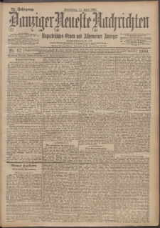 Danziger Neueste Nachrichten : unparteiisches Organ und allgemeiner Anzeiger 87/1900