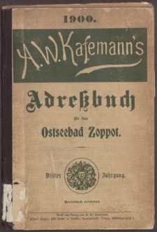 Adreßbuch für Zoppot 1900