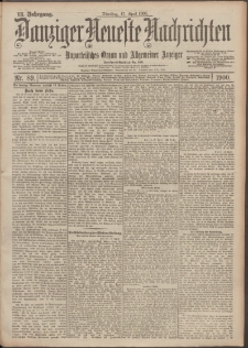 Danziger Neueste Nachrichten : unparteiisches Organ und allgemeiner Anzeiger 89/1900