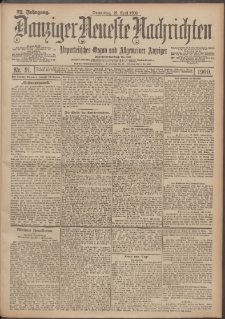 Danziger Neueste Nachrichten : unparteiisches Organ und allgemeiner Anzeiger 91/1900