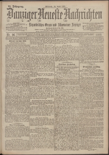 Danziger Neueste Nachrichten : unparteiisches Organ und allgemeiner Anzeiger 96/1900