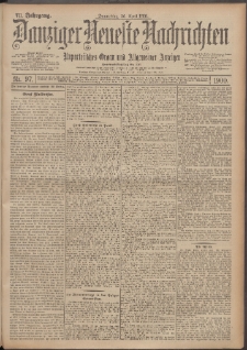 Danziger Neueste Nachrichten : unparteiisches Organ und allgemeiner Anzeiger 97/1900
