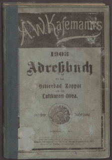 Adreßbuch für Zoppot 1903