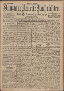 Danziger Neueste Nachrichten : unparteiisches Organ und allgemeiner Anzeiger 106/1900