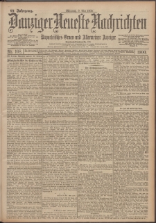 Danziger Neueste Nachrichten : unparteiisches Organ und allgemeiner Anzeiger 108/1900