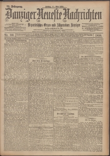Danziger Neueste Nachrichten : unparteiisches Organ und allgemeiner Anzeiger 110/1900