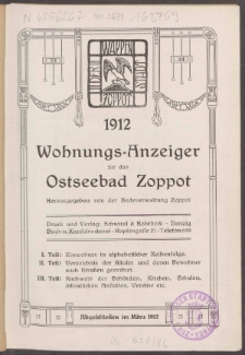 Adreßbuch für Zoppot 1912