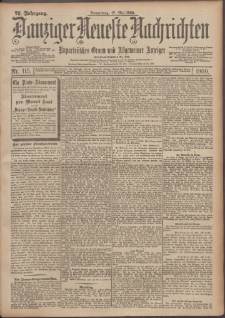 Danziger Neueste Nachrichten : unparteiisches Organ und allgemeiner Anzeiger 115/1900