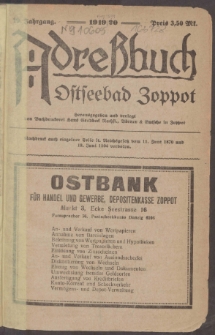 Adreßbuch für Zoppot 1919/20