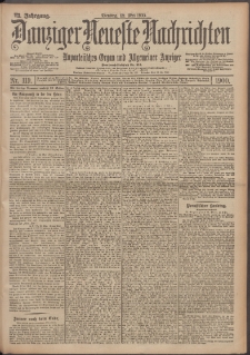 Danziger Neueste Nachrichten : unparteiisches Organ und allgemeiner Anzeiger 119/1900