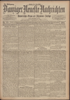 Danziger Neueste Nachrichten : unparteiisches Organ und allgemeiner Anzeiger 121/1900
