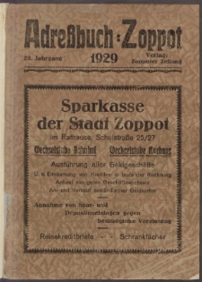 Adreßbuch für Zoppot 1929