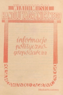 Wiadomości Handlu Zagranicznego, 1952.04.15 nr 13